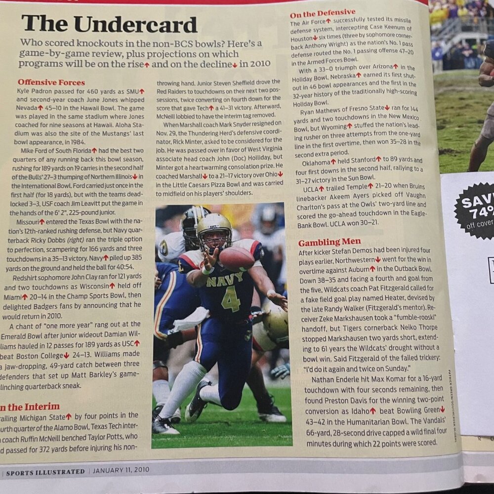 Sports Illustrated Magazine u January 11 2010 Vol 112 No 1 NFL Playoff Preview - Picture 9 of 9